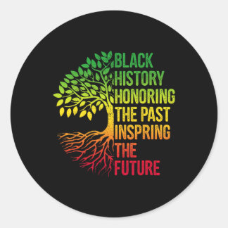 Adesivo Redondo História Negra Mês Honrando o Futuro Inspirador Pa