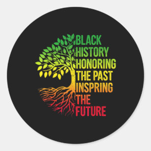 Adesivo Redondo História Negra Mês Honrando o Futuro Inspirador Pa