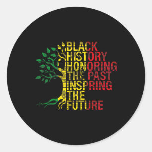 Adesivo Redondo História Negra Mês Honrando o Futuro Inspirador Pa