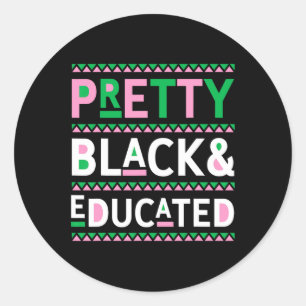 Adesivo Redondo História Negra Mês Oferece Bonito Preto E Educa
