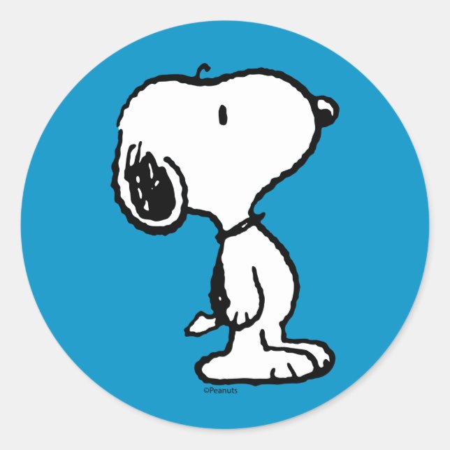 Adesivo Redondo Histórias em quadrinhos Clássicas do Snoopy (Frente)