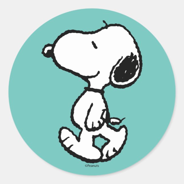 Adesivo Redondo Histórias em quadrinhos Clássicas do Snoopy (Frente)