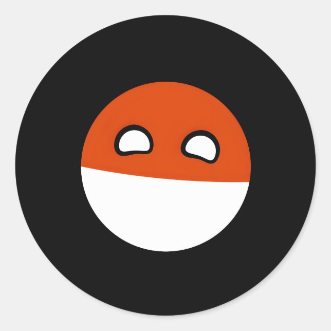 Adesivo Redondo Histórias em quadrinhos Polandball Countrybolas (Frente)