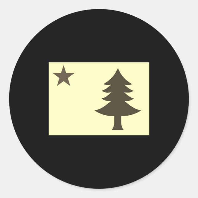 Adesivo Redondo Historic Flag Of Maine 1901 1909  (Frente)