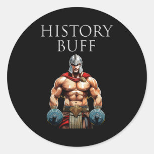 Adesivo Redondo Histórico Buff Roman Centurion