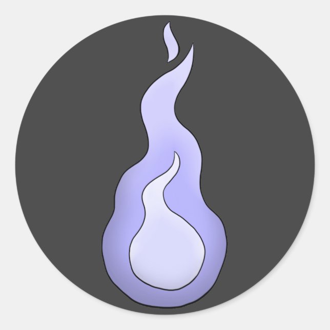 Adesivo Redondo Hitodama Flame (Frente)