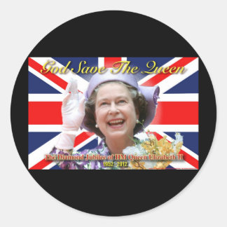 Adesivo Redondo HM Queen Elizabeth II Diamond Jubilee