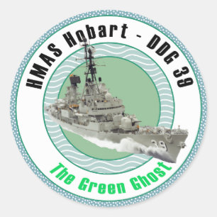Adesivo Redondo HMAS Hobart DDG 39