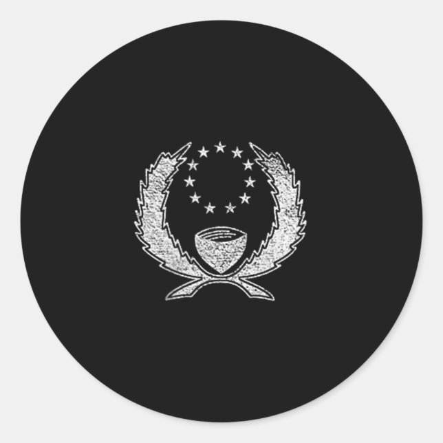 Adesivo Redondo Hnpei Flag Microonesia Hnpean Banner  (Frente)