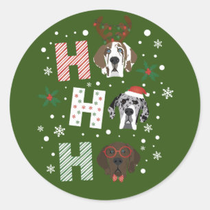 Adesivo Redondo Ho Ho Grande Dane Feliz Natal