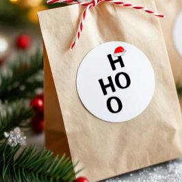 Adesivo Redondo Ho Ho Ho: Feliz Natal