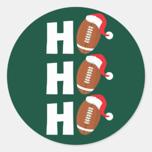 Adesivo Redondo Ho Ho Ho Futebol Humor Divertido da Temporada de