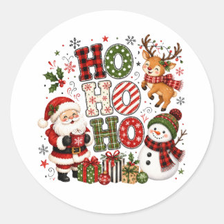 Adesivo Redondo Ho Ho Ho Natal