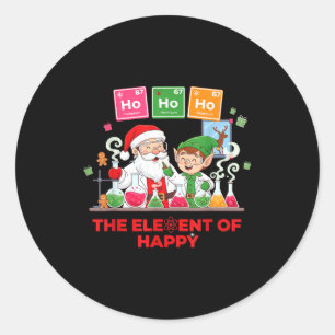 Adesivo Redondo Ho Ho Ho Química do Holmium Elemento 67 Meme de Pe