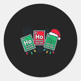 Adesivo Redondo Ho Ho Professor de Ciência Divertido Natal Química
