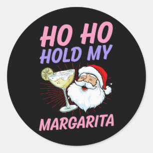 Adesivo Redondo Ho Ho Segure Minha Margarita Natal Em Julho Férias