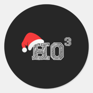 Adesivo Redondo Ho Ho X 3 Terceira Potência - Feriado de Natal Eng