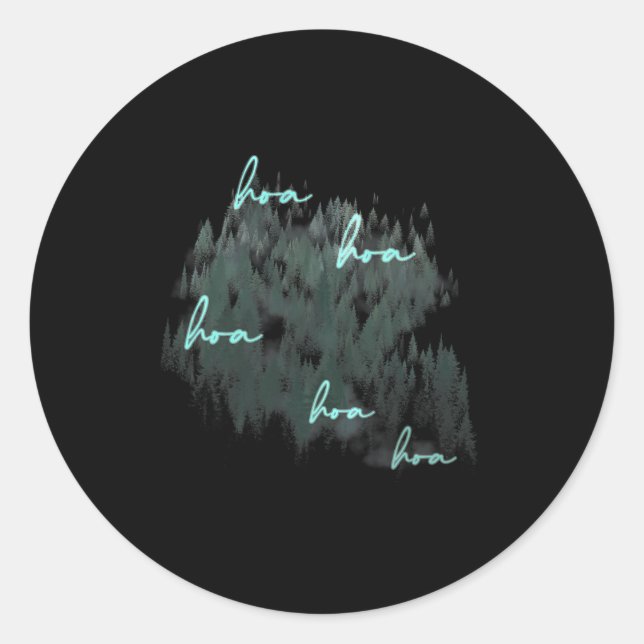 Adesivo Redondo Hoa Hoa Hoa Hoa (Frente)