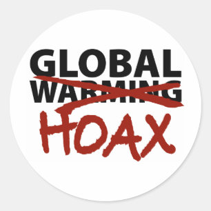 Adesivo Redondo Hoax do aquecimento global