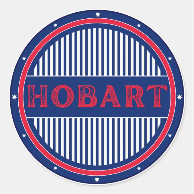 Adesivo Redondo Hobart City Pride Emblem – Australian Identity (Frente)
