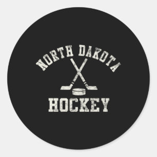 Adesivo Redondo Hockey da Dakota do Norte