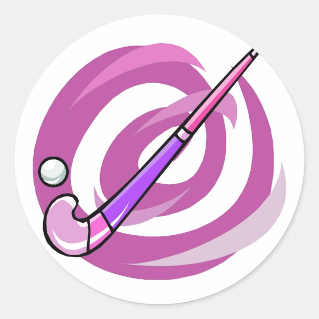 Adesivo Redondo Hockey de campo (Frente)