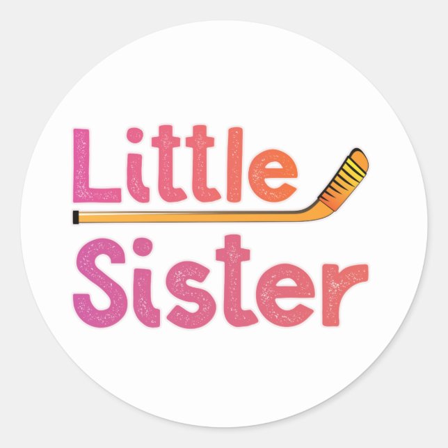 Adesivo Redondo Hockey Little Sister (Frente)