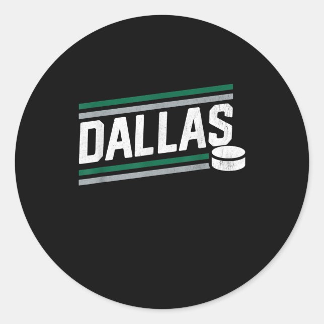 Adesivo Redondo Hockey Lover | Cool Dallas Hockey Power Play (Frente)