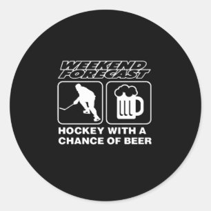 Adesivo Redondo Hockey Lover Hóquei Com Possibilidade De Cerveja