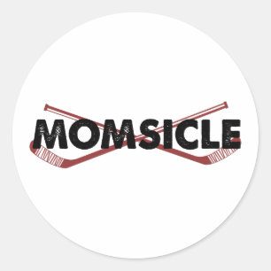 Adesivo Redondo Hockey Mamãe Momsicle