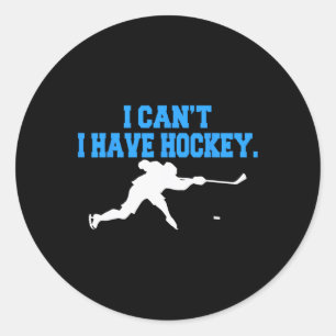 Adesivo Redondo Hockey para homens que não posso ter hóquei