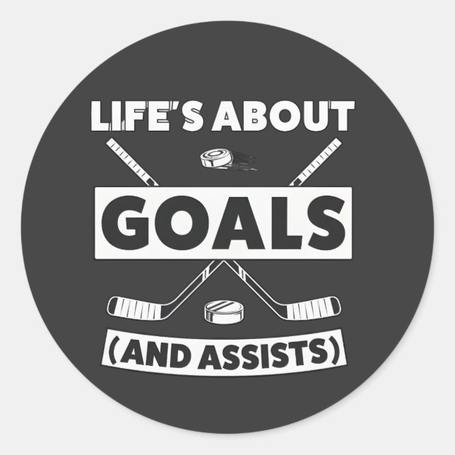 Adesivo Redondo Hockey Team Spirit Quote Tee (Frente)