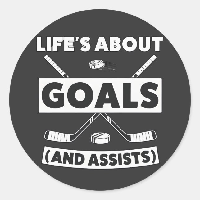 Adesivo Redondo Hockey Team Spirit Quote Tee (Frente)