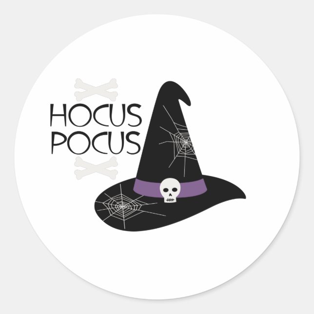 Adesivo Redondo Hocus Pocus (Frente)