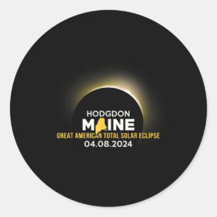 Adesivo Redondo Hodgdon Maine Me Total Eclipse Solar 2024