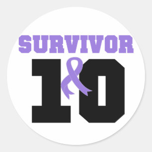 Adesivo Redondo Hodgkins Linfhoma Survivor 10 Anos