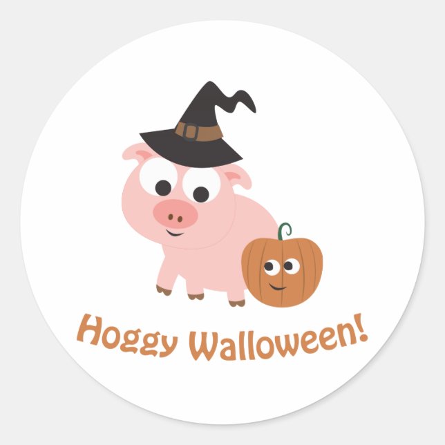 Adesivo Redondo Hoggy Walloween! (Frente)
