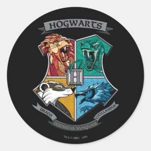 Adesivo Redondo HOGWARTS™ Crosshatch Emblem