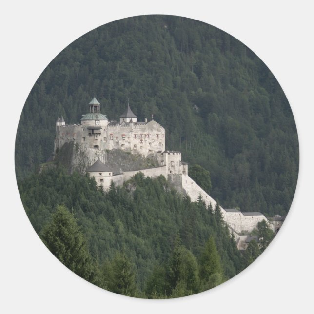 Adesivo Redondo Hohenwerfen Castle (Frente)
