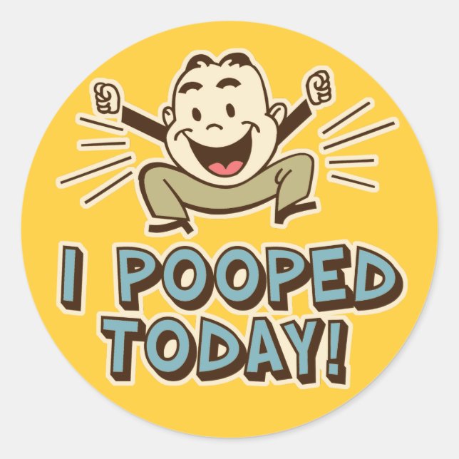 Adesivo Redondo Hoje, Chamei Humor De Banheiro Engraçado. (Frente)