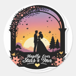 Adesivo Redondo Hoje é o Dia!" (Dia do Casamento / Ensaios)