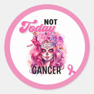 Adesivo Redondo Hoje em dia - Sensibilização do Cancer