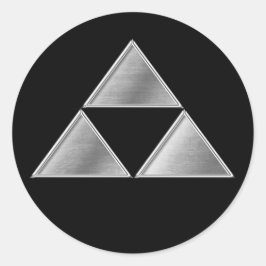 Adesivo Redondo Hojo Clan Kamon Silver Chrome