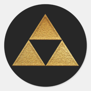 Adesivo Redondo Hojo Mitsuuroko Kamon no Dourado Selo
