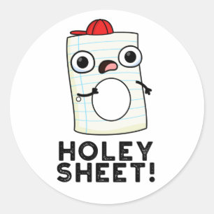 Adesivo Redondo Holey Sheet Funny Paper Pun