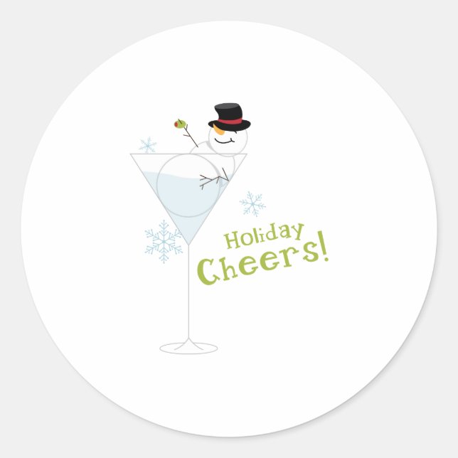 Adesivo Redondo Holiday Cheers (Frente)