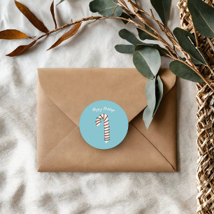 Adesivo Redondo Holiday Season Artística Candy Candy Saudação