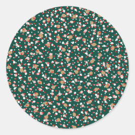 Adesivo Redondo Holiday Sprinkles Green Sticker