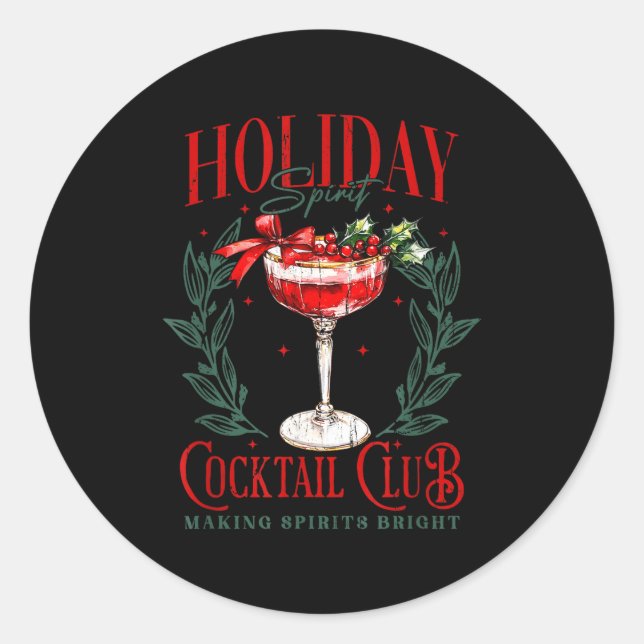 Adesivo Redondo Holiday Srit Tail Club, Making Srits Bright  (Frente)