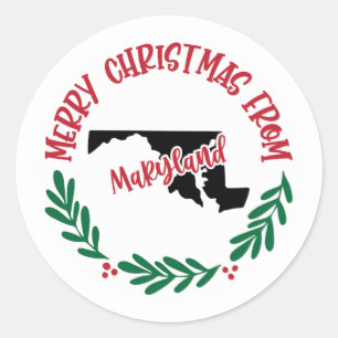 Adesivo Redondo Holiday Sticker de Maryland
